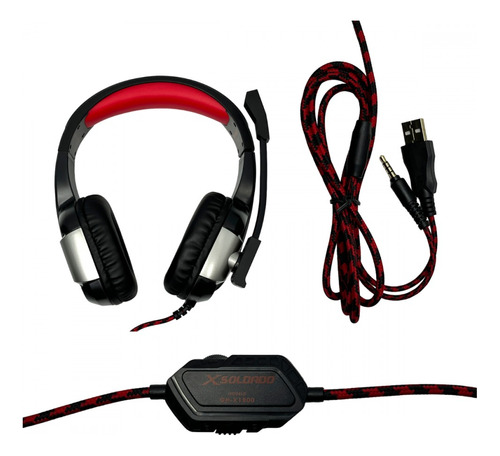 Fone De Ouvido Gamer Handset X-soldado Led Rgb Super Bass