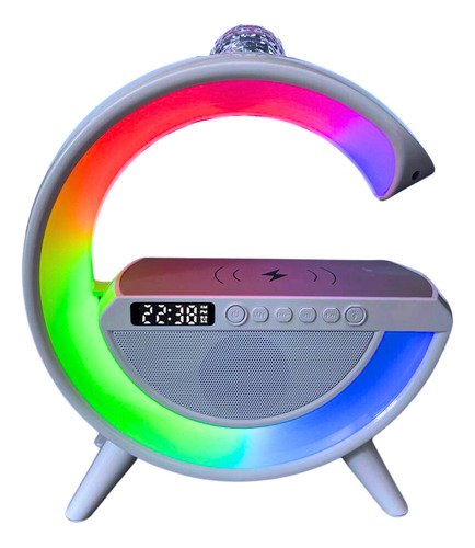 Luminária Rgb Carregador G Speaker Caixa De Som Recarregável