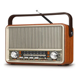 J120 Am/fm/sw Retro Radio Pequeña, Radio Portátil Rec...