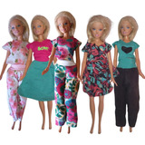 Ropa Para Barbie X10 Unidades Conjuntos + Accesorios