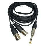 Cabo Y Combo P10 Estéreo Xlr Macho Duplo Blindado 3m