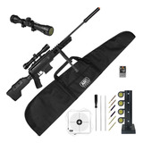 Espingarda 5.5 Black Ops Sniper + Kit Limpeza + Alvo Metal