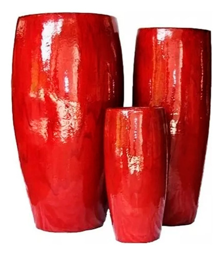 3 Vaso Vietnamita De Cerâmica Cone Vinho