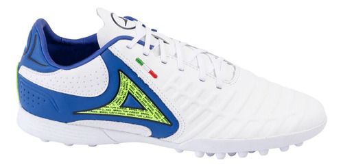 Tenis Tachos Caballero Futbol Rápido Pirma 3043 Blanco Azul