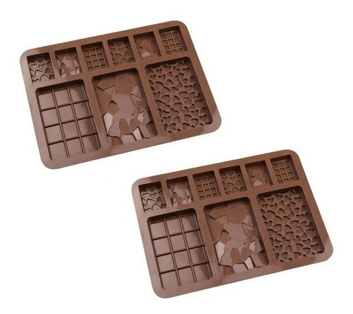 X2 Moldes De Chocolate Moldes Barra De Chocolate Silicona B9