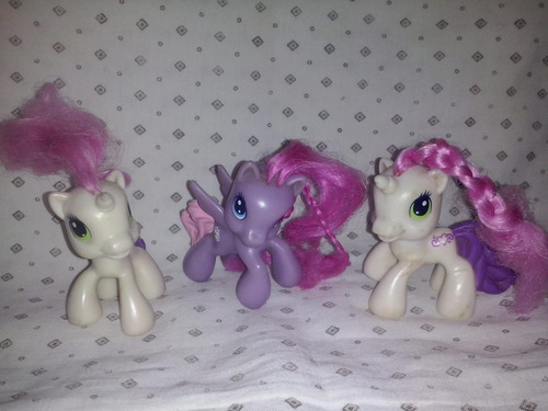 3 Pequeños  Pony  Hasbro  Miden De Alto 7 Cm   