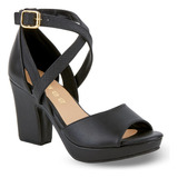 Huarache Fiesta 03629pr Forro Fresco Negro Pulsera Liso