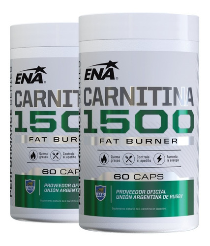 Carnitina 1500 X 60 Caps. Ena Promo 2 Frascos