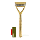 The Leaf Razor, Gold - Maquinilla De Afeitar De Tres Cuchill