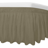 Falda De Cama Cómoda Para Cama Tamaño Queen O King, 22 Pulga