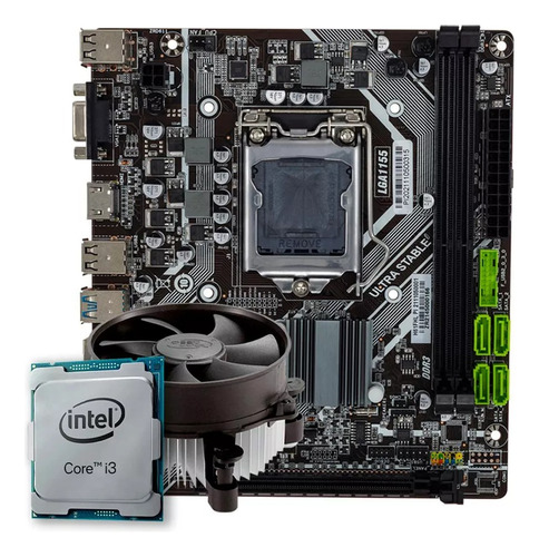 Kit Upgrade Processador I3 2100 Placa Mãe 1155 Cooler