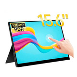 Monitor Portátil Touch Screen Vchance 15.6  Polegadas Hdr Full Hd 1080p 60 Hz Ultra Fino Com Capa Protetora Smart Cover Audio 3.5mm