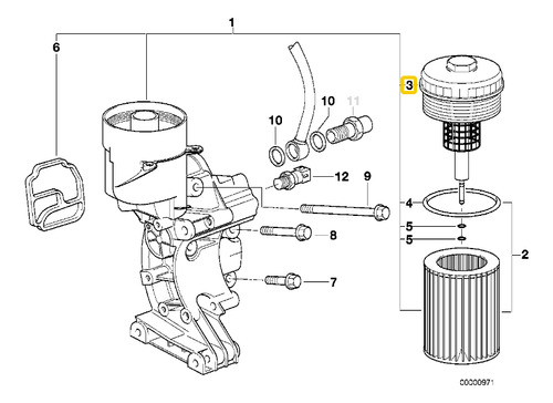 Tapa Filtro De Aceite Para Bmw Serie 5 E39 530i M54 Foto 5