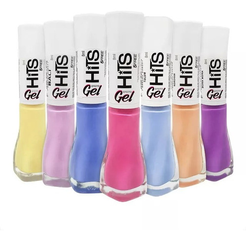 Hits Kit Riviera Esmalte 5free Efeito Gel 07 Cores