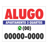 Adesivo Alugo Apartamento 3 Dorms - Personalizada - 50x40cm