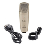 Microfono Condenser Behringer C-1u Usb Pc Con Pipeta Y Cable