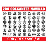 Pack De Vectores Corte Laser 200 Colgantes (esferas)