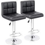 Set X2 Silla Bar Espaldar Acolchado Negra