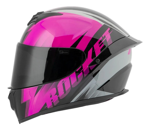 Casco Integral Joe Rocket Rkt 100 Atomic 3.0 Pink /blk Mujer