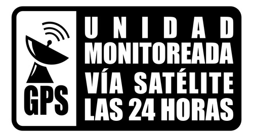 Stickers Unidad Monitoreada Via Satelite 