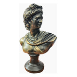 Escultura Del Dios Griego Apolo. Tipo Bronce Antiguo 