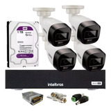 Kit Intelbras 4 Vhd1220b Full Color Dvr 4ch 1tb S/cabo