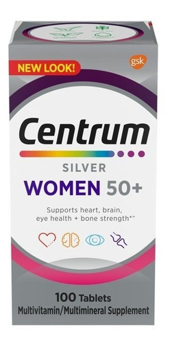 Multivitaminico Centrum Silver Women 50+ 100 Tabletas Eg V56