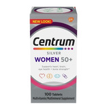 Multivitaminico Centrum Silver Women 50+ 100 Tabletas Eg V56