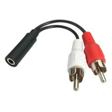 Adaptador Auxiliar 3.5mm Jack Hembra A 2 Rca Plug Macho