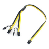 Cable Adaptador Splitter 8 Pin 6+2 Pcie Rig Reforzado - 40cm