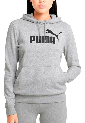 Buzo Puma Ess Logo Hoodie Gris 84590704
