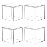 Kamehame Cajas Acrilicas Para Exhibir 4 Cubos Cuadrados De P