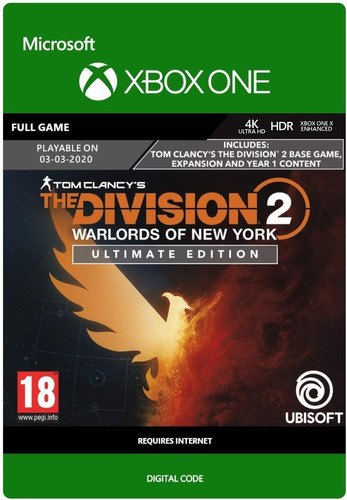The Division 2 Warlords Of Ny Ult - Código 25 Dígitos - Xbox