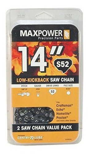 Maxpower Cadenas De Repuesto Para 14 Artesano Echo Homelite 