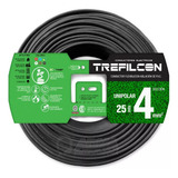 Cable Unipolar 4mm Normalizado Trefilcon Negro Rollo X 25mts