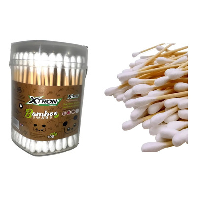 Cotonetes De Bambu 100 Pcs Hisopos Ecologicos Algodón Madera | Meses sin interés
