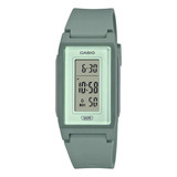 Reloj Casio Unisex Lf-10wh-3d Color De La Malla Verde/gris Color Del Bisel Verde Gris Color Del Fondo Verde