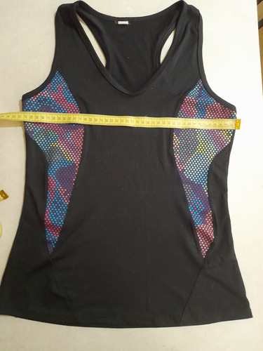 Musculosa Deportiva Mujer Nylon Lnegra