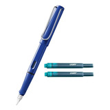 Pluma Lamy Safari Azul [ 014 ] M Tinta Turquesa Store214