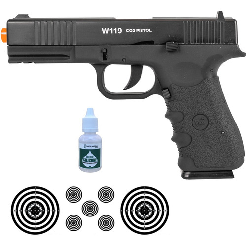 Pistola Airsoft Rossi W119 Blowback Co2 6mm Glock