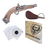 Pistola Co2 Pirate Flintlock Bbs Siglo 18 .177 Plateada Xt C