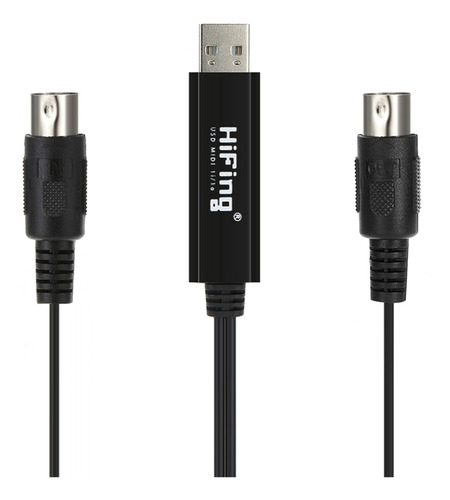 Hifing Usb In-out Cable Midi Uno En Una Interfaz De Línea De