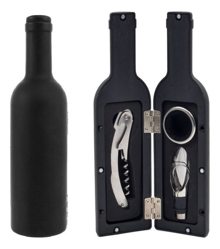 Set Sacacorchos Pico Vertedor Tapón Menaje De Vinos 3 Piezas