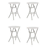 Flash Furniture 32  Mesa Plegable Redonda De Granito Blanco 