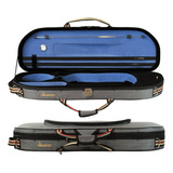 Estojo Case Meia Lua C/higrometro Violino 4/4 Azul Luxo