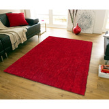 ¡¡promoción Tapete Decorativo Shag Star Color Rojo 1.60x1.15!!