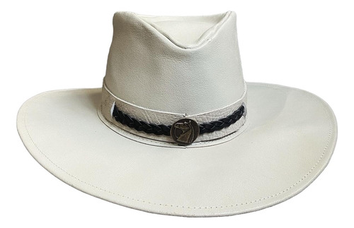 Sombrero Cuero Blanco