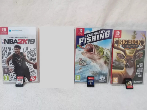 Nintendo Switch Nba, Fishing, Hunter.  Juegos 3 Como Nuevos