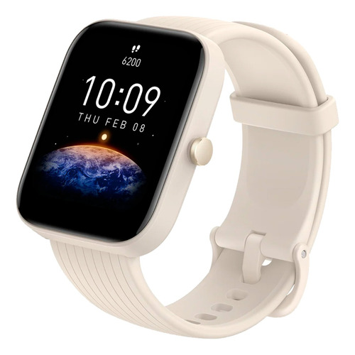 Reloj Inteligente Amazfit Bip 3 Pro Smartwatch 1.69´´ Gps Color De La Caja Crema Color De La Malla Cream