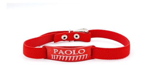 Chapita Gato Aluminio Rojo+ Collar Reforzado Elastizado Rojo